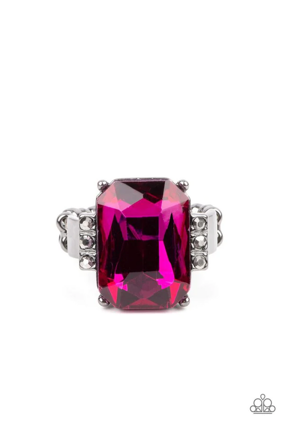 Paparazzi Jewelry Epic Proportions - Pink Ring - Pure Elegance by Kym