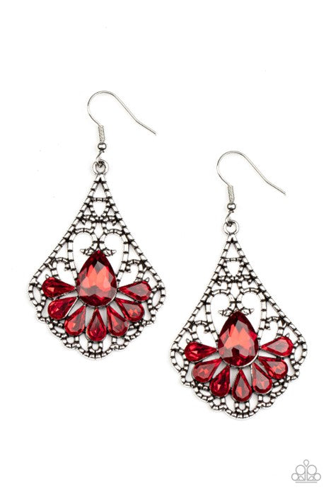 Paparazzi Jewelry Exemplary Elegance - Red Earrings - Pure Elegance by Kym