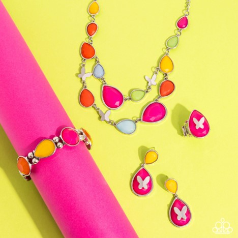 Paparazzi Jewelry Fashion Fix - January 2024 Glimpses of Malibu - Complete Set - Pure Elegance by Kym