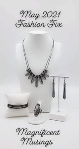 Paparazzi Jewelry Fashion Fix - May 2021 Magnificent Musing - Complete Set - Pure Elegance by Kym
