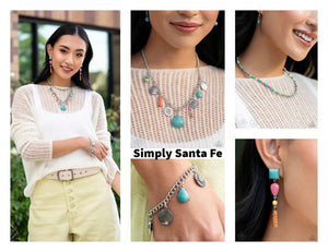 Paparazzi Jewelry Fashion Fix - Feb 2024 Simply Santa Fe Complete Set - Pure Elegance by Kym