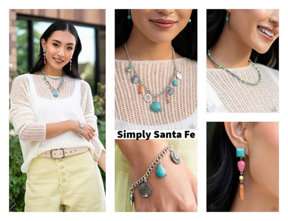 Paparazzi Jewelry Fashion Fix - Feb 2024 Simply Santa Fe Complete Set - Pure Elegance by Kym