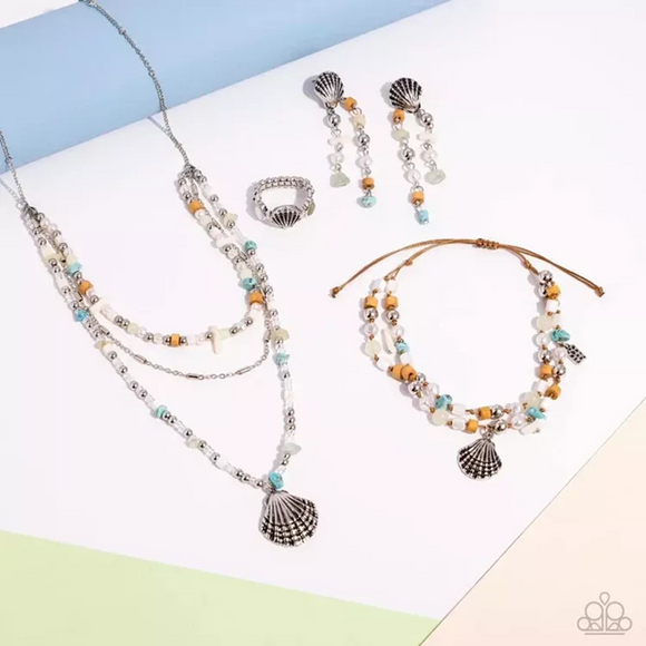 Paparazzi Jewelry Fashion Fix - Mar 2024 Simply Santa Fe Complete Set - Pure Elegance by Kym