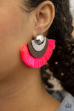 Paparazzi Jewelry Fan the FLAMBOYANCE -Pink Post Earrings - Pure Elegance by Kym