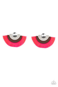 Paparazzi Jewelry Fan the FLAMBOYANCE -Pink Post Earrings - Pure Elegance by Kym