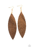 Paparazzi Jewelry Feather Fantasy - Gold Metallic