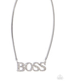 Paparazzi Jewelry Final Boss - White Necklace - Pure Elegance by Kym