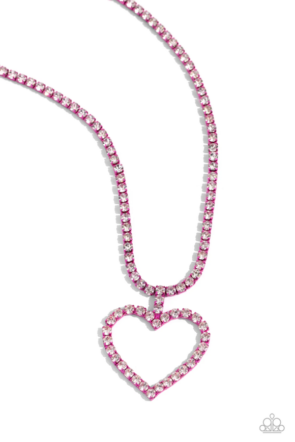 Paparazzi Jewelry Flirting Fancy - Pink Necklace