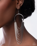 Paparazzi Jewelry Focused Fringe - Black Earring