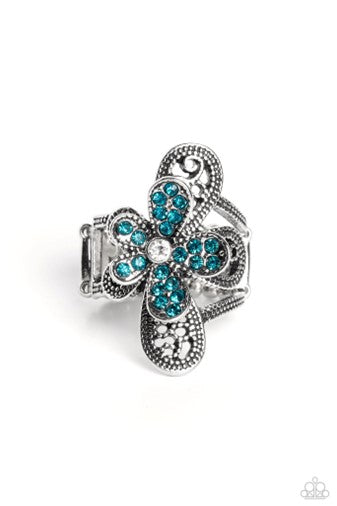 Paparazzi Jewelry Garden Escapade - Blue Ring - Pure Elegance by Kym