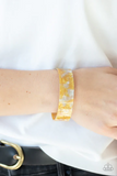 Paparazzi Jewelry Glaze Daze - Yellow Bracelet - Pure Elegance by Kym