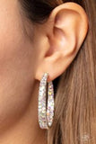 Paparazzi Jewelry Blockbuster GLITZY By Association - iridescent Hoop Earring - Pure Elegance by Kym