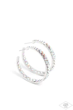 Paparazzi Jewelry Blockbuster GLITZY By Association - iridescent Hoop Earring - Pure Elegance by Kym