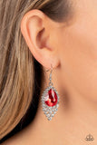 Paparazzi Jewelry Glorious Glimmer - Red Earrings - Pure Elegance by Kym