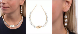 Paparazzi Jewelry God's Girl - Gold Necklace (Empire Diamond Exclusive) - Pure Elegance by Kym