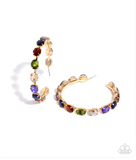 Paparazzi Jewelry Grand Finale Glitz - Multi Earrings (Gold Base) - Pure Elegance by Kym