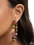 Paparazzi Jewelry Grand Finale Glitz - Multi Earrings (Gold Base) - Pure Elegance by Kym