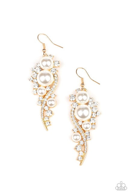 Paparazzi Jewelry High-End Elegance - Gold Earrings - Pure Elegance by Kym
