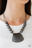 Paparazzi Jewelry Large and In Charge - Black Necklace