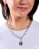 Paparazzi Jewelry Leading Lock - Silver Necklace