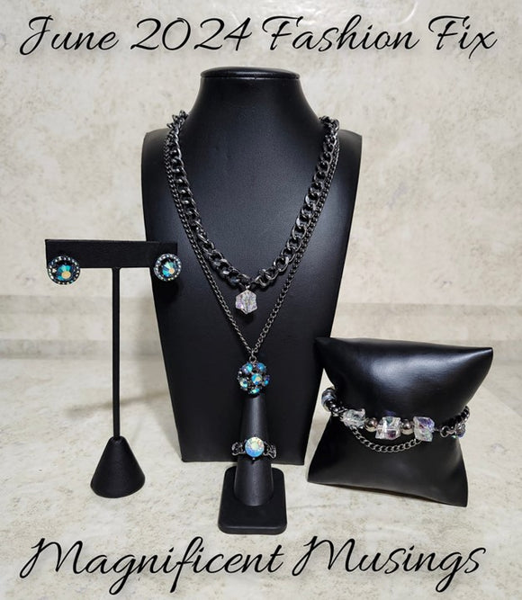 Paparazzi Jewelry Fashion Fix - June 2024 Magnificent Musings Complete Set - Pure Elegance by Kym