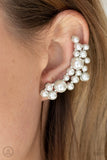 Paparazzi Jewelry Metro Makeover - White Crawler Earring - Pure Elegance by Kym