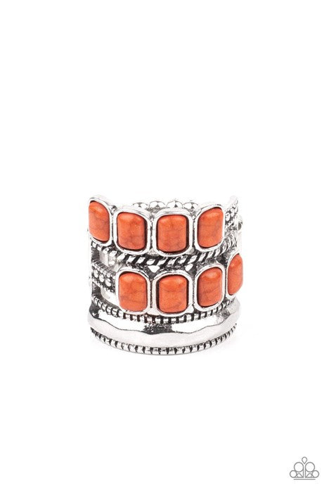 Paparazzi Jewelry Mojave Monument - Orange Ring - Pure Elegance by Kym