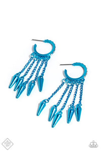 Paparazzi Jewelry Piquant Punk - Blue Earrings - Pure Elegance by Kym