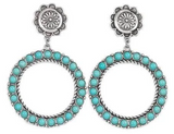 Paparazzi Jewelry Playfully Prairie - Blue Earrings - Pure Elegance by Kym