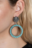 Paparazzi Jewelry Playfully Prairie - Blue Earrings - Pure Elegance by Kym