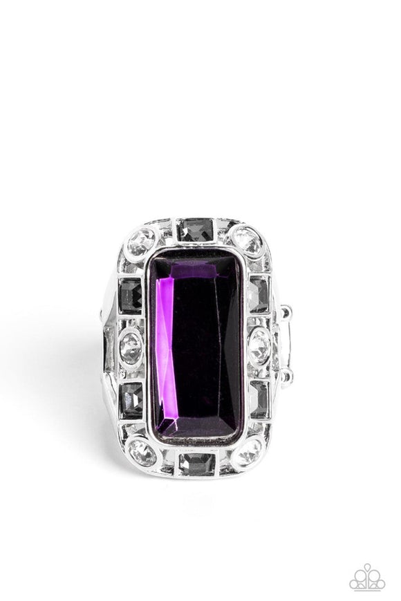 Paparazzi Jewelry Radiant Rhinestones - Purple Ring - Pure Elegance by Kym