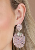 Paparazzi Jewelry Really Retro-politan - Pink Earrings - Pure Elegance by Kym