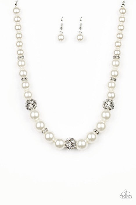 Paparazzi Jewelry Rich Girl Refinement - White Necklace - Pure Elegance by Kym