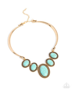 Paparazzi Jewelry River Ride - Gold Necklace  (Blockbuster Special) - Pure Elegance by Kym