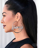 Paparazzi Jewelry Shine with Purpose - White Hoop Earring - Pure Elegance by Kym