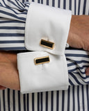 Paparazzi Jewelry Sleek Surrender - Gold Cuff Links - Pure Elegance by Kym