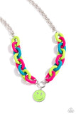 Paparazzi Jewelry Speed SMILE - Green Necklace
