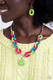 Paparazzi Jewelry Speed SMILE - Green Necklace