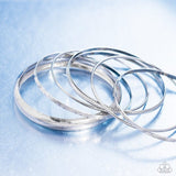 Paparazzi Jewelry Stackable Stunner - Silver Bracelet - Pure Elegance by Kym