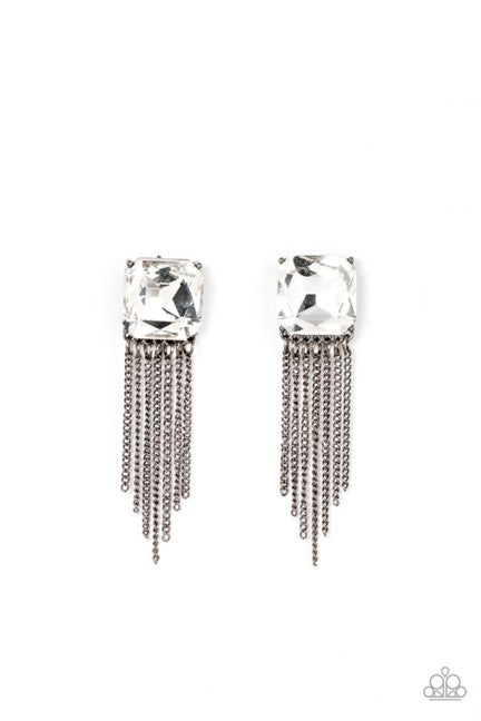 Paparazzi Jewelry Supernova Novelty - Black Earring - Pure Elegance by Kym
