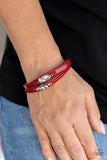 Paparazzi Jewelry Tahoe Tourist - Red Bracelet - Pure Elegance by Kym