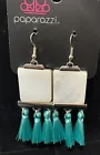Paparazzi Jewelry Tassel Retreat - Blue Earring - Pure Elegance by Kym