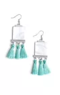 Paparazzi Jewelry Tassel Retreat - Blue Earring - Pure Elegance by Kym