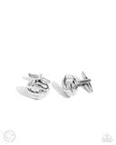 Paparazzi Jewelry Textured Thief - Silver Cuff Links - Pure Elegance by Kym