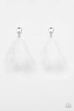 Paparazzi Jewelry The SHOWGIRL Must Go On - White Post Earring - Pure Elegance by Kym