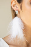 Paparazzi Jewelry The SHOWGIRL Must Go On - White Post Earring - Pure Elegance by Kym