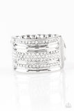 Paparazzi Jewelry Top Dollar Drama - White Ring - Pure Elegance by Kym