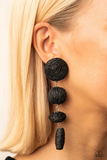 Paparazzi Jewelry Twine Tango - Black Earring - Pure Elegance by Kym