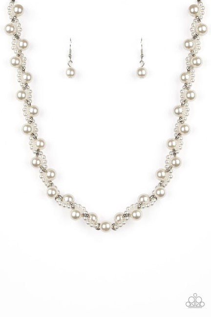 Paparazzi Jewelry Uptown Opulence - White Necklace - Pure Elegance by Kym