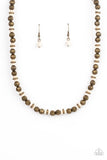Paparazzi Jewelry Zen You Least Expect It - Brass Necklace - Pure Elegance by Kym
